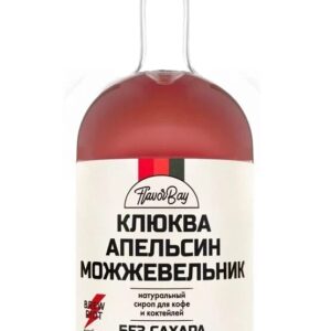 Сироп без сахара Клюква, Апельсин, Можжевельник, 1 литр